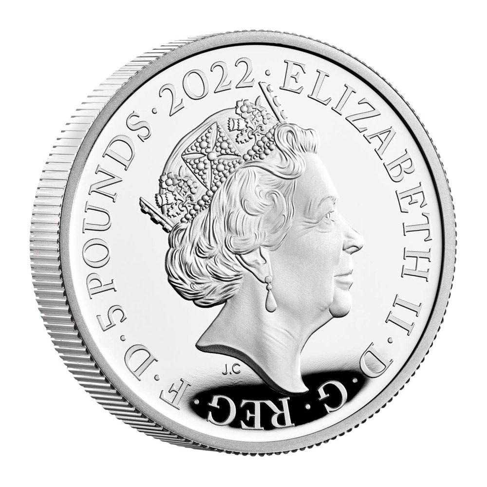 2022 UK 2 oz Silver Tudor Beast The Lion of England Proof Coin - The Royal Mint