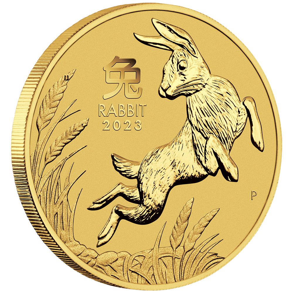 2023 2oz Perth Mint Gold Proof - Year Of The Rabbit Lunar Coin-2