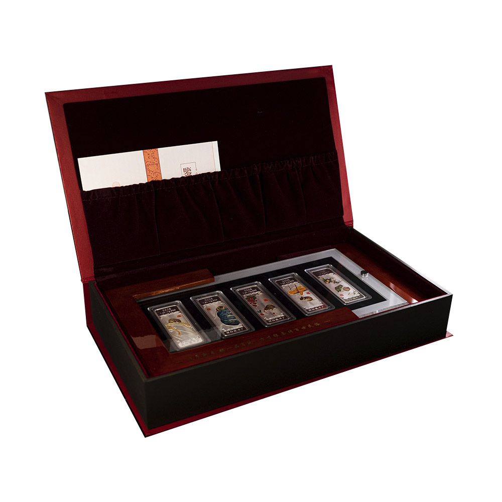2008 Boxed Set: 5 x 1oz Silver Bars - Lunar Year of Mouse