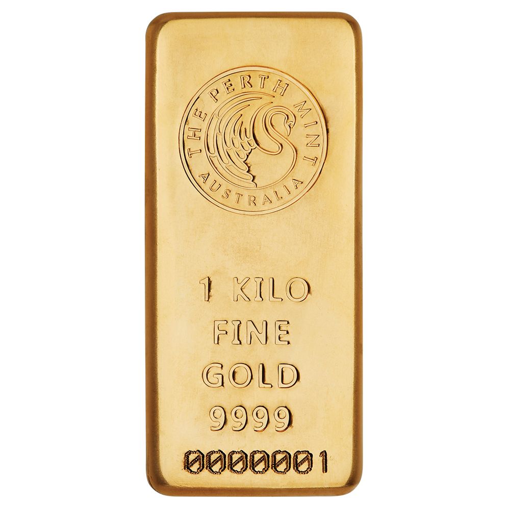 1kg Perth Mint Gold Cast Bar (New)