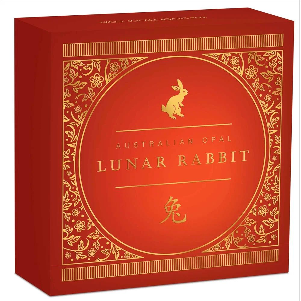 2023 1oz Australian Opal Lunar Series "Year of the Rabbit" Silver Proof Coin-4