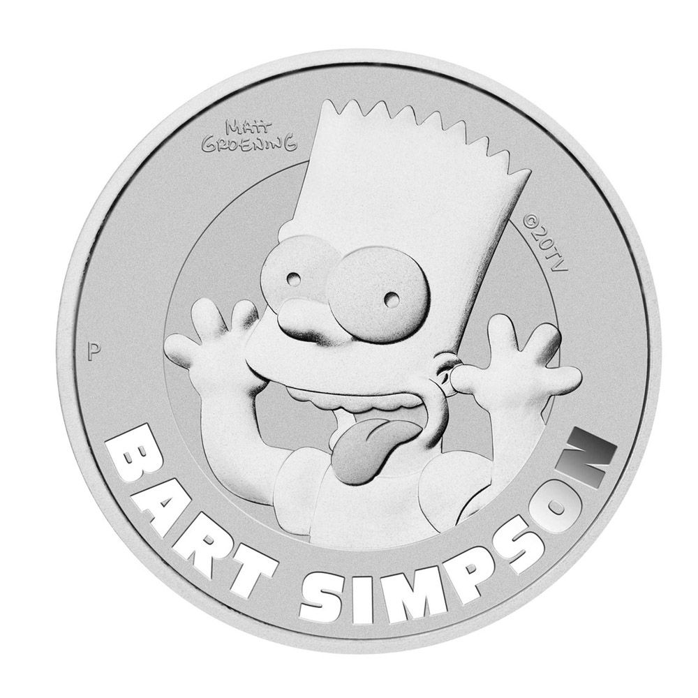 2022 Australia 1 oz Silver The Bart Simpson Proof Coin In Card - Perth Mint