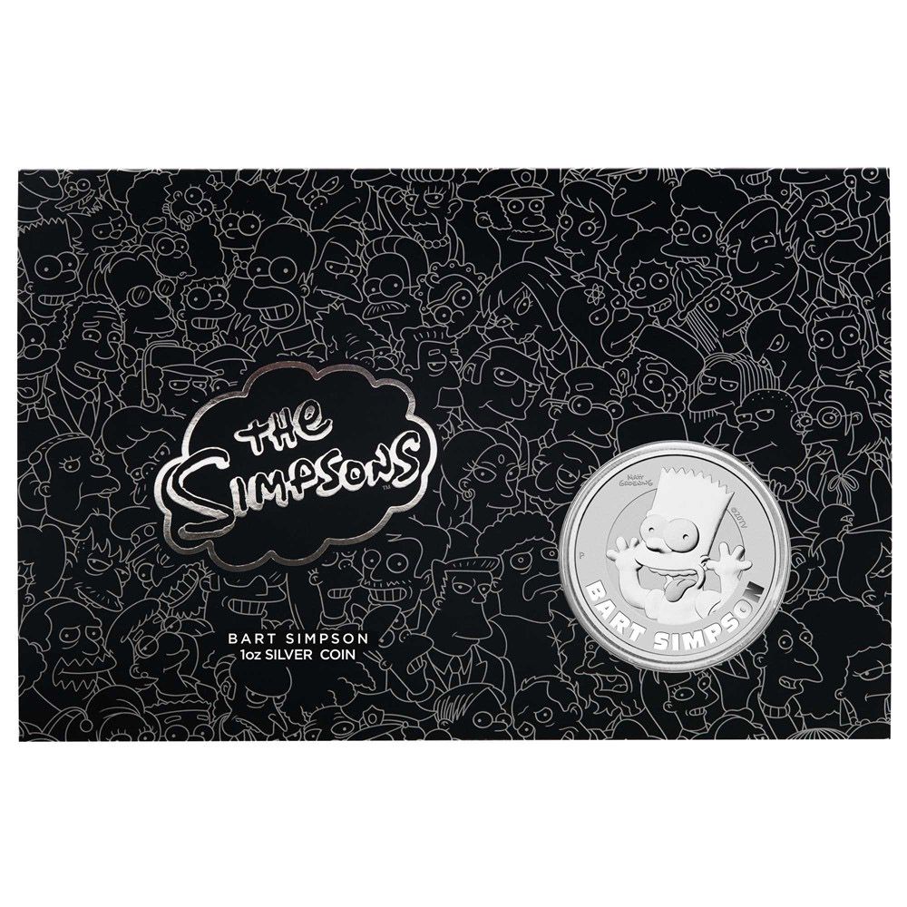 2022 Australia 1 oz Silver The Bart Simpson Proof Coin In Card - Perth Mint