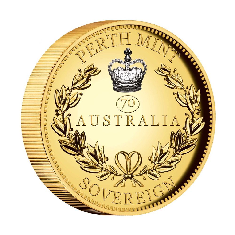 2022 Sovereign 91.67% Gold HR Piedfort Coin w/ "70" Privy