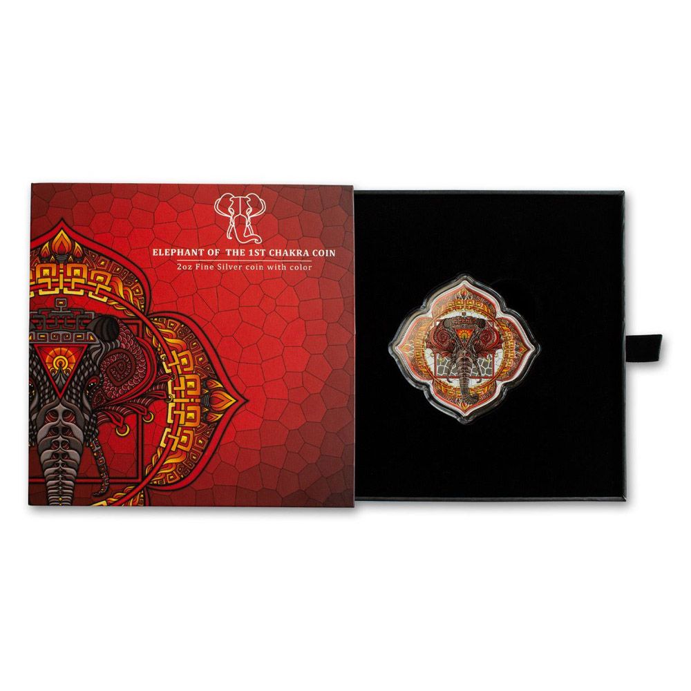 2022 Phil Lewis Elephant of the 1st Chakra 2oz Silver Proof Coin