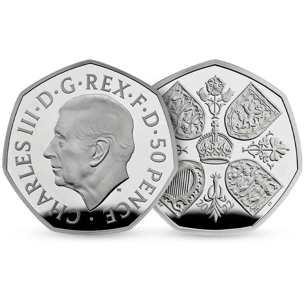 2022 50p Silver Proof Piedfort Memorial Coin Her Majesty Queen Elizabeth II