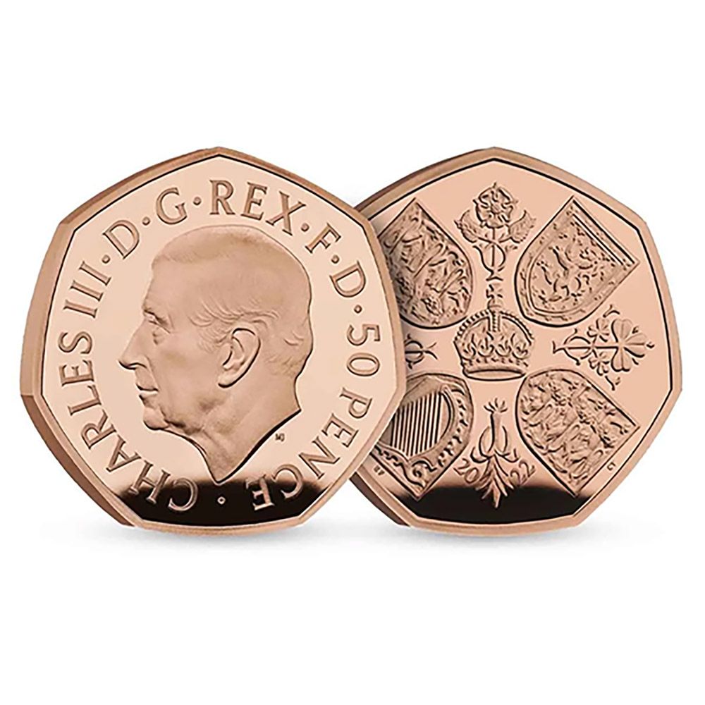 2022 50p Gold Proof Piedfort of Her Majesty Queen Elizabeth II-1