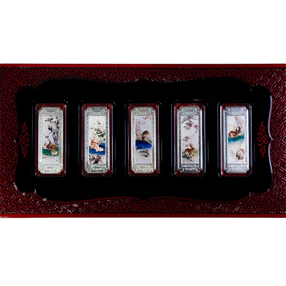 2011 Boxed Set: 5x 20g Silver Bars - Lunar Year of Rabbit 6