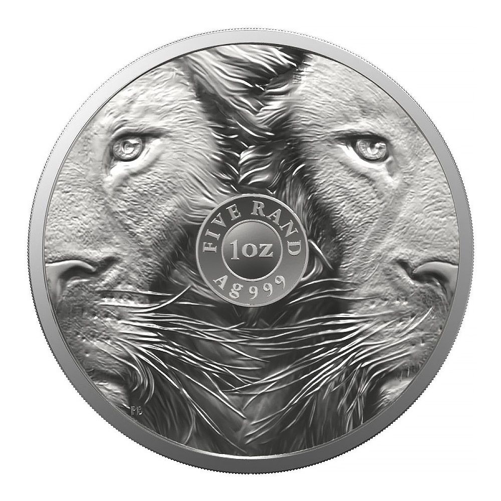 2022 SA Mint 1 oz Silver 10 Rand South Africa Big 5 II Double Lion Proof Coin Set