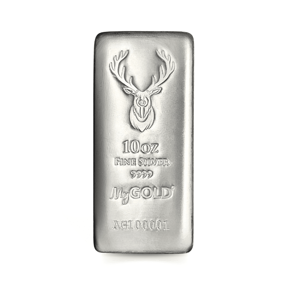 10oz 'Trophy Stag' Silver Bars