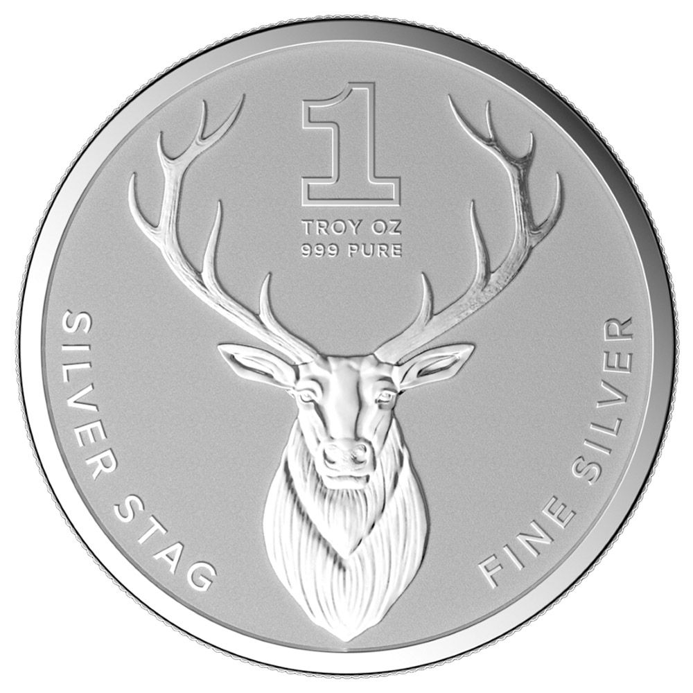 1oz Silver Stag Coin 2022 (Type 2)