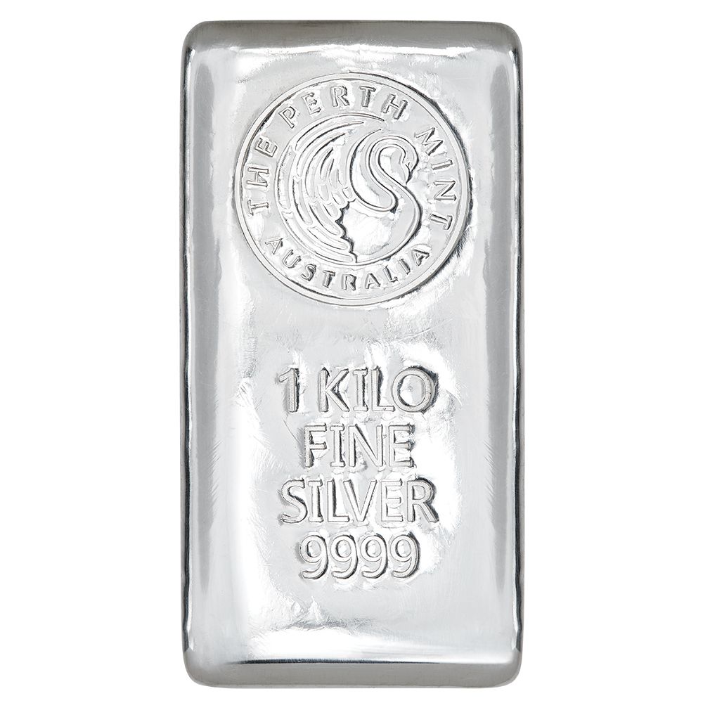 1kg Perth Mint Silver Cast Bar - MyGold