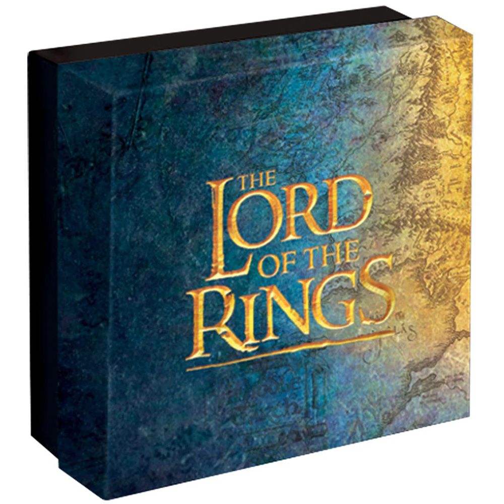 2022 Cook Islands 2 oz Silver $10 The Lord of The Rings High Relief Antique Coin
