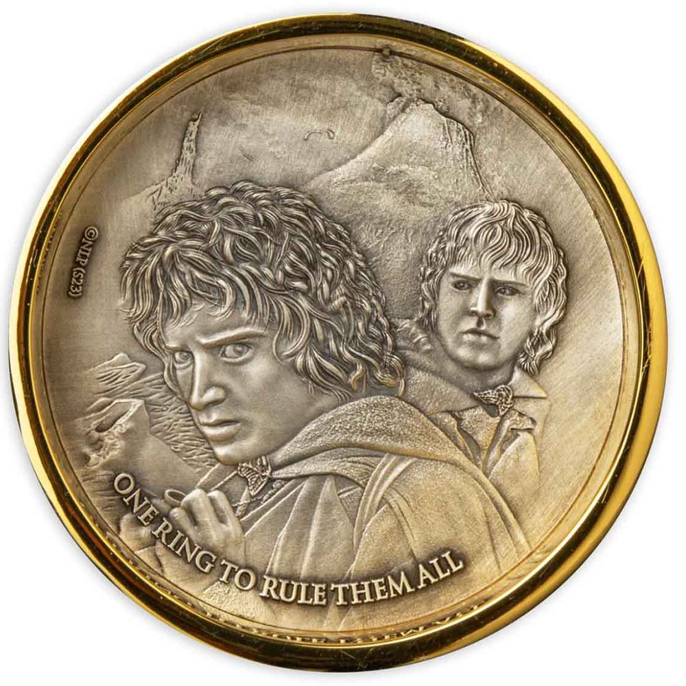 2023 3oz Silver The Lord of The Rings - The One Ring Antique Coin