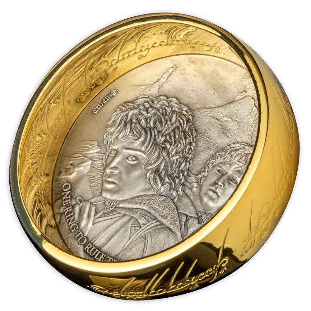 2023 3oz Silver The Lord of The Rings - The One Ring Antique Coin