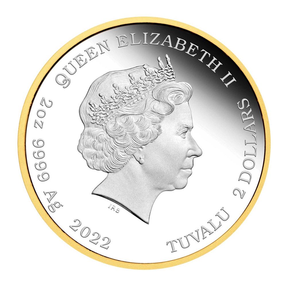 2022 2oz Gilded Colour Coin - Tutankhamun 100th Anniversary