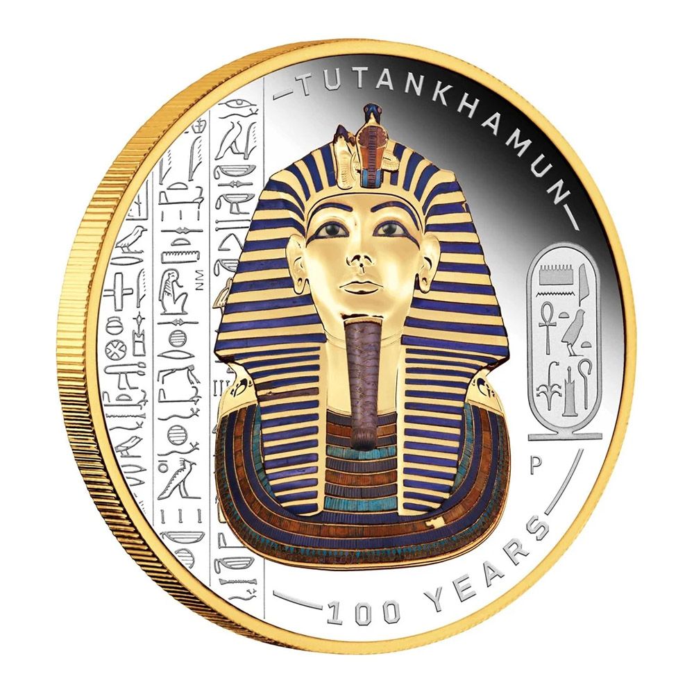 2022 2oz Gilded Colour Coin - Tutankhamun 100th Anniversary