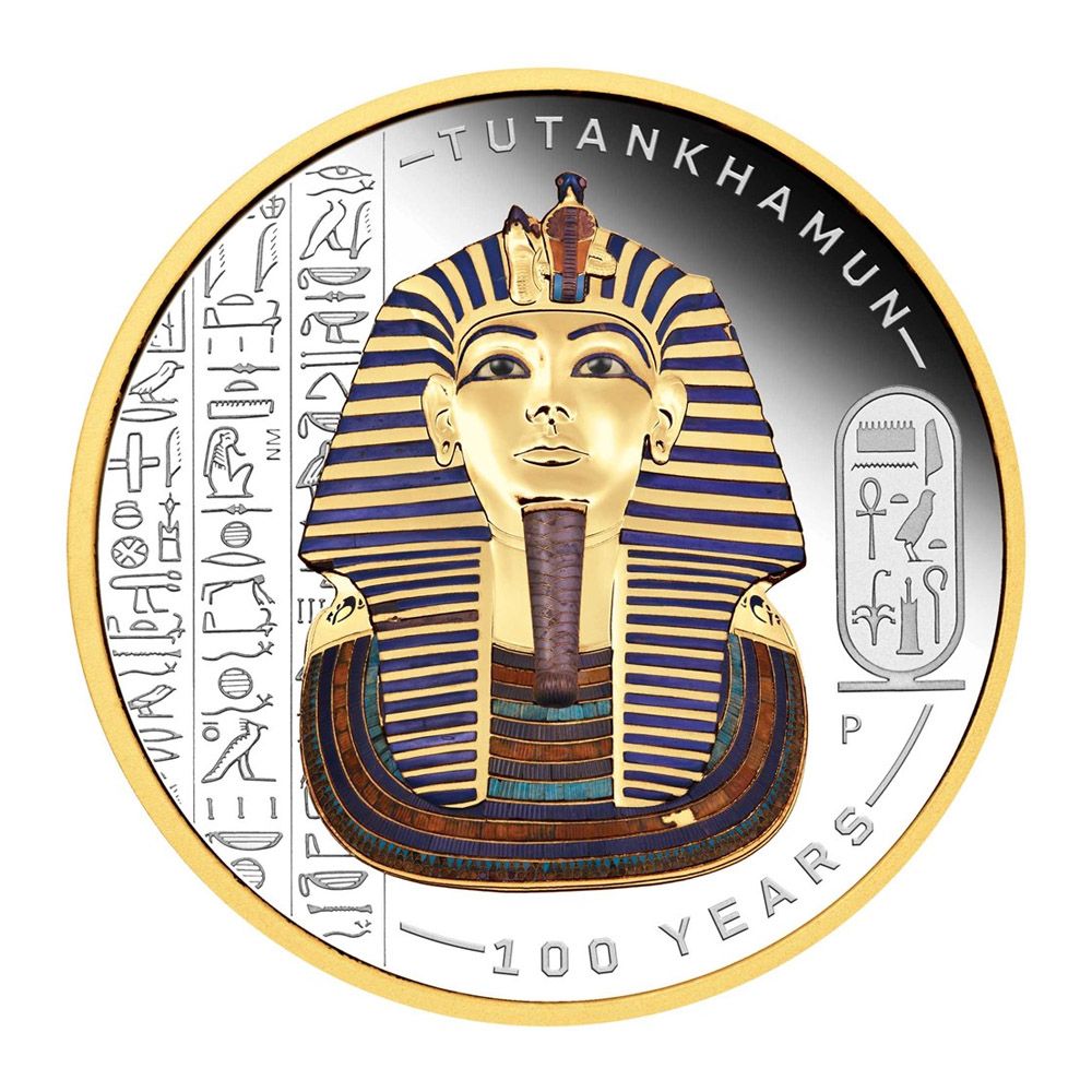 2022 2oz Gilded Colour Coin - Tutankhamun 100th Anniversary