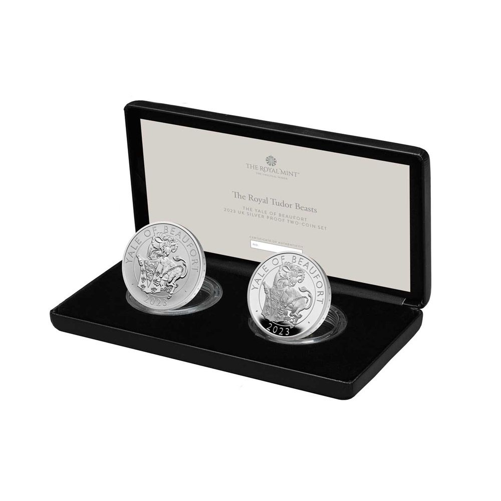 2023 1oz Royal Mint Silver Proof The Yale of Beaufort Two-Coin Set-1