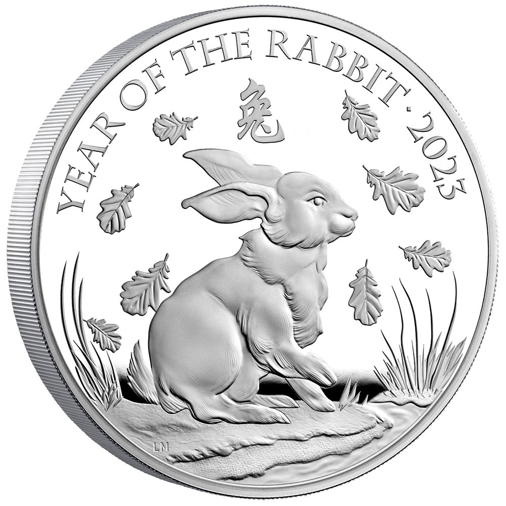 2023 UK 1 Kg Silver Lunar Year of the Rabbit Proof Coin - Royal Mint UK