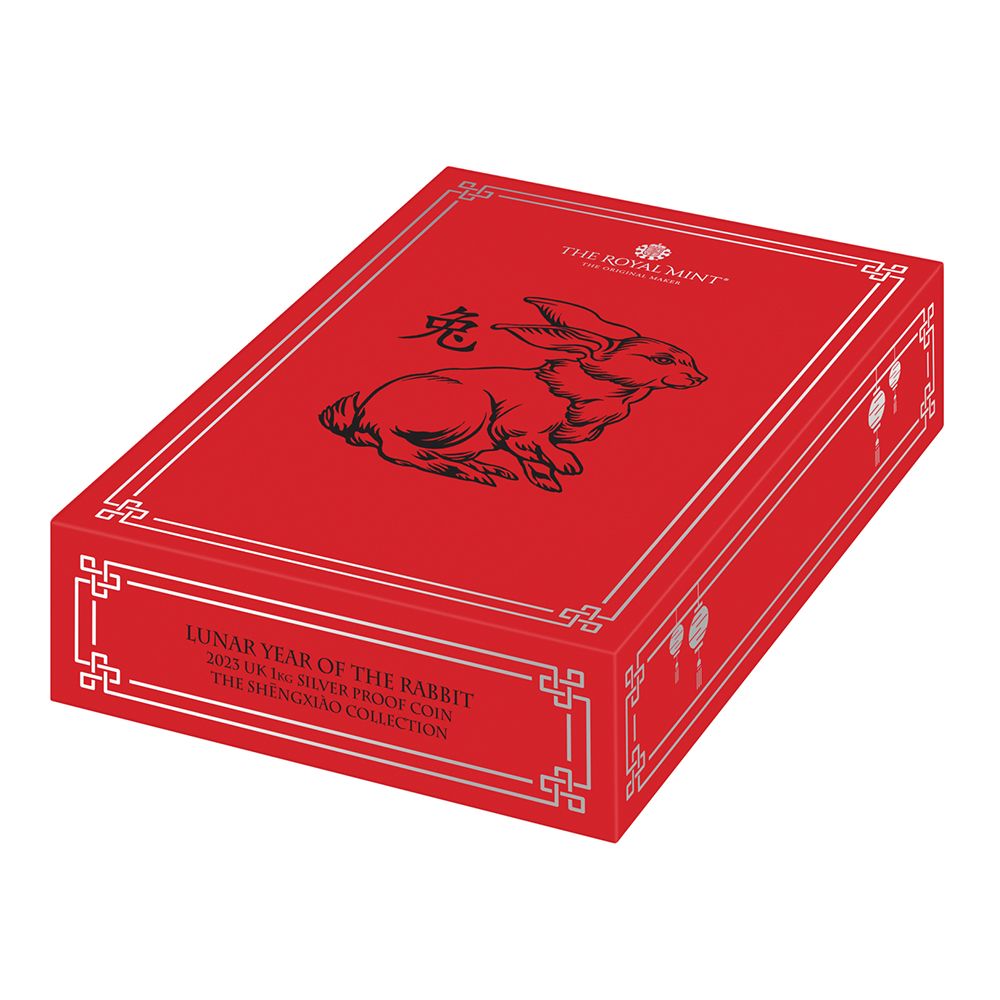 2023 UK 1 Kg Silver Lunar Year of the Rabbit Proof Coin - Royal Mint UK