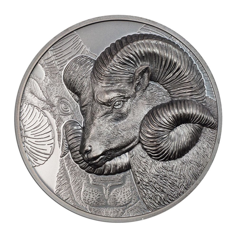 2022 2oz Silver Black Proof UHR - Magnificent Argali