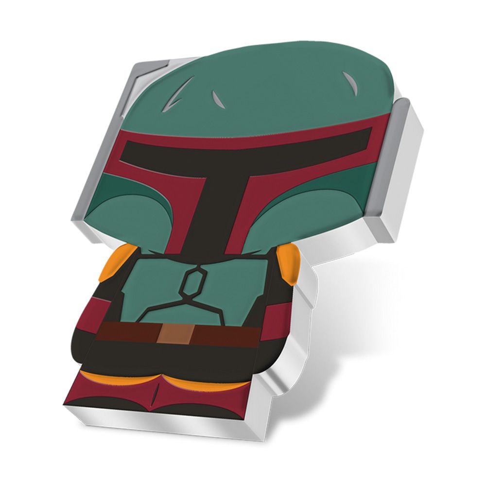 2022 Star Wars The Book of Boba Fett Chibi Coin 1oz Silver Colour coin
