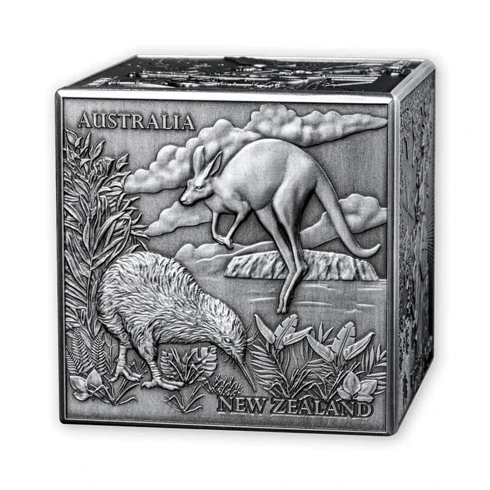 2022 1kg Gibraltar Most Famous Silver Bullion 3D Cube Ag .999