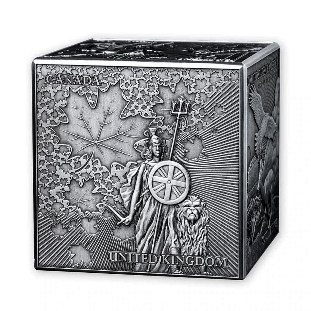 2022 1kg Gibraltar Most Famous Silver Bullion 3D Cube Ag .999