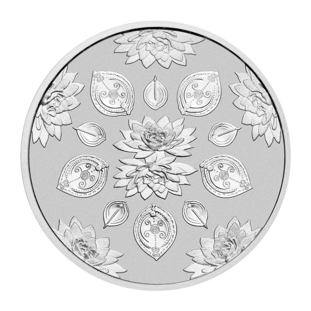 Perth Mint Diwali 1oz Gilded Silver Medallion 2