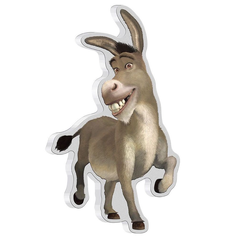 2021 1oz Niue Shrek Series - Donkey Shaped .999 Silver Proof Coloured Coin