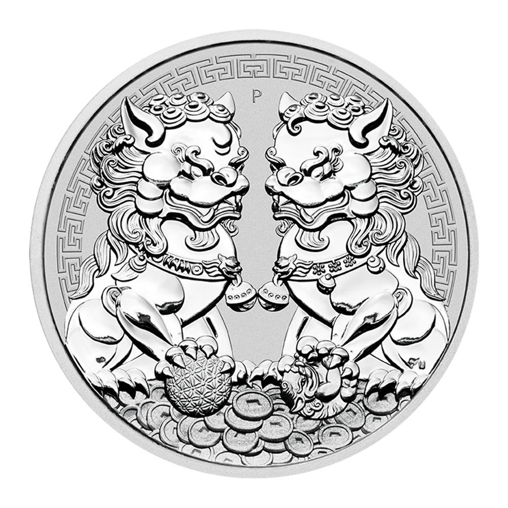 2020 1oz Guardian Lions (Double Pixiu) Silver BU Coin