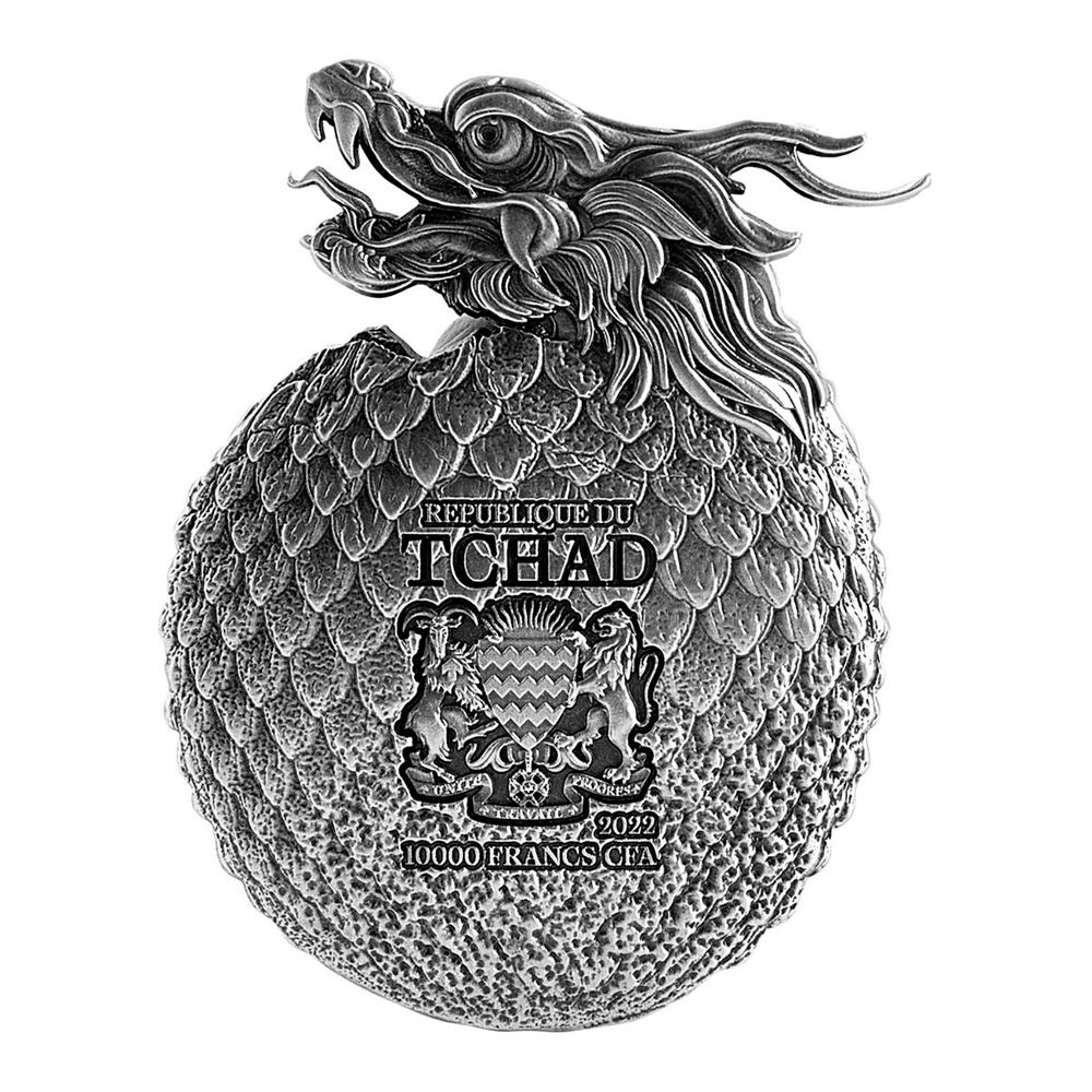 2022 2oz Chad Hatched Series - Chinese Dragon Egg 2