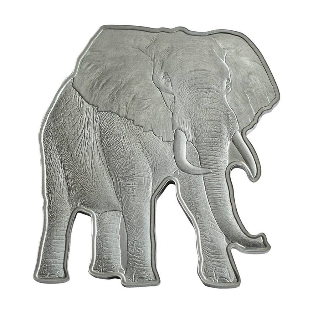 2021 1oz Solomon Islands .9999 Silver African Elephant 1