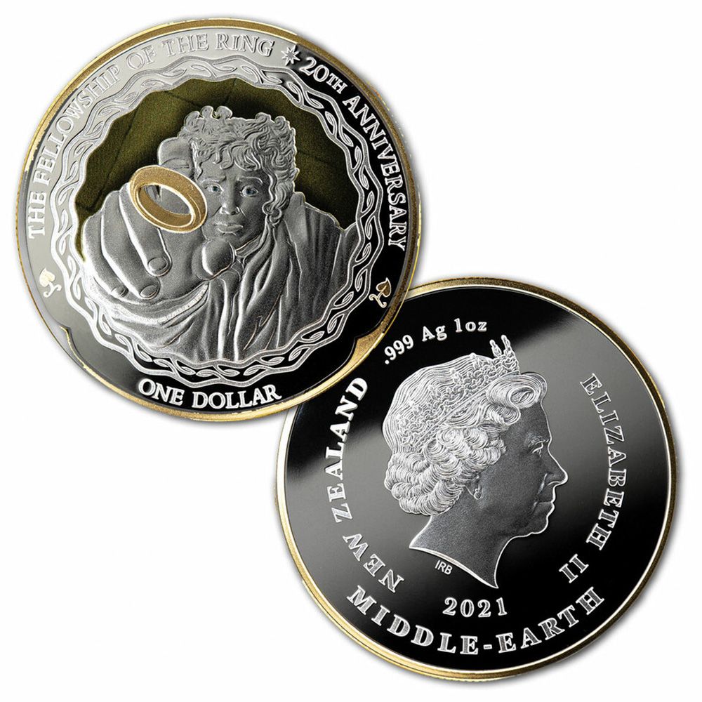 2021 LOTR 20th Anniversary Silver 3 x 1oz Coin Set - The Fellowship