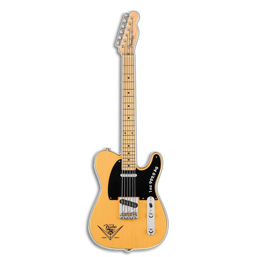2021 PAMP Fender Telecaster Guitar 1oz .999 Silver Coin Front Shot