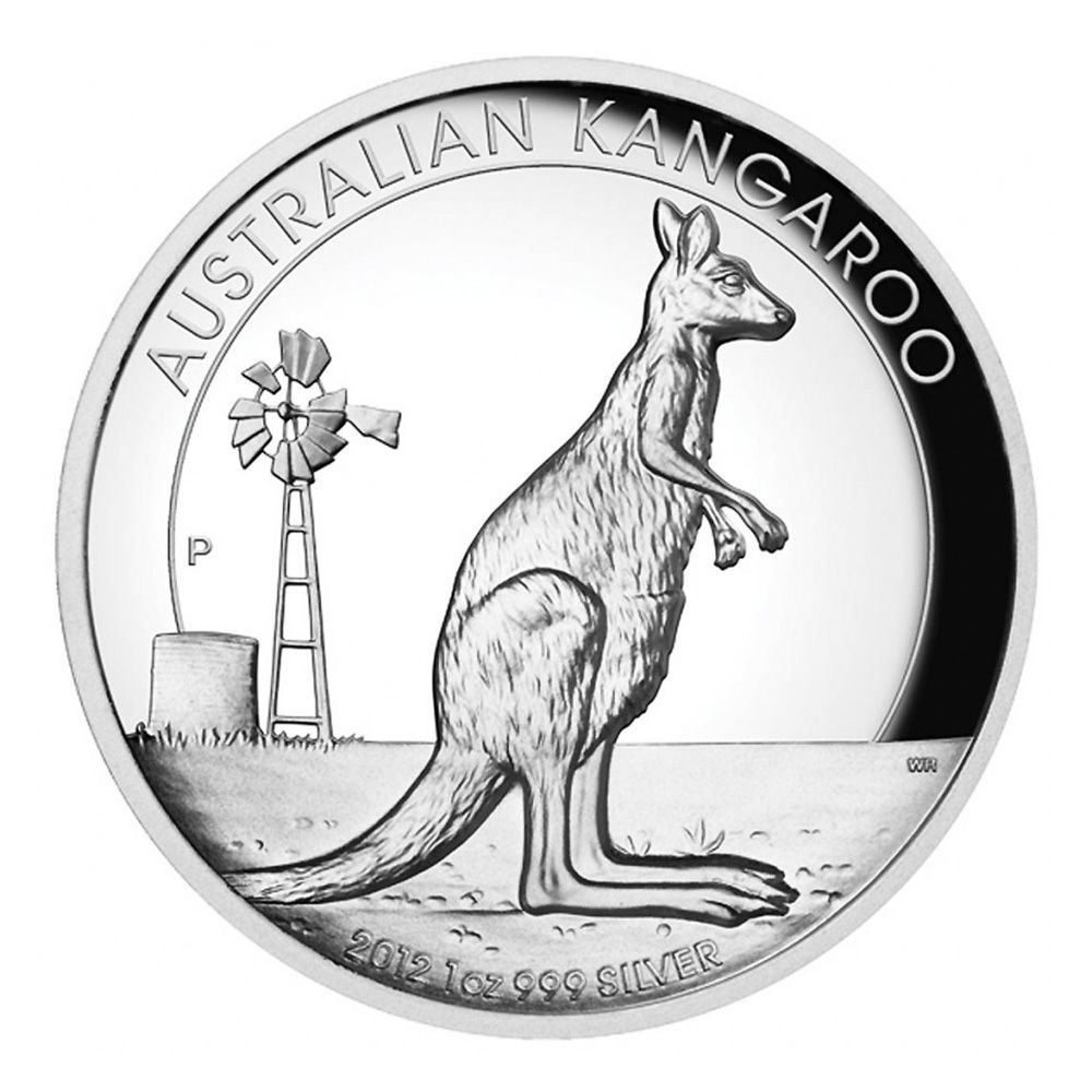 2012 Perth Mint Australian kangaroo 1oz Silver Proof High Relief Coin