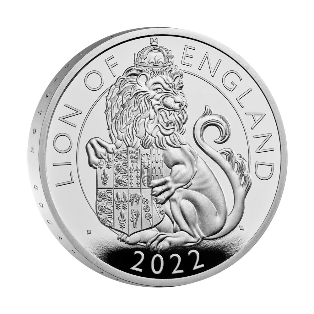 2022 UK 1 oz Silver Tudor Beast The Lion of England Proof Coin - The Royal Mint
