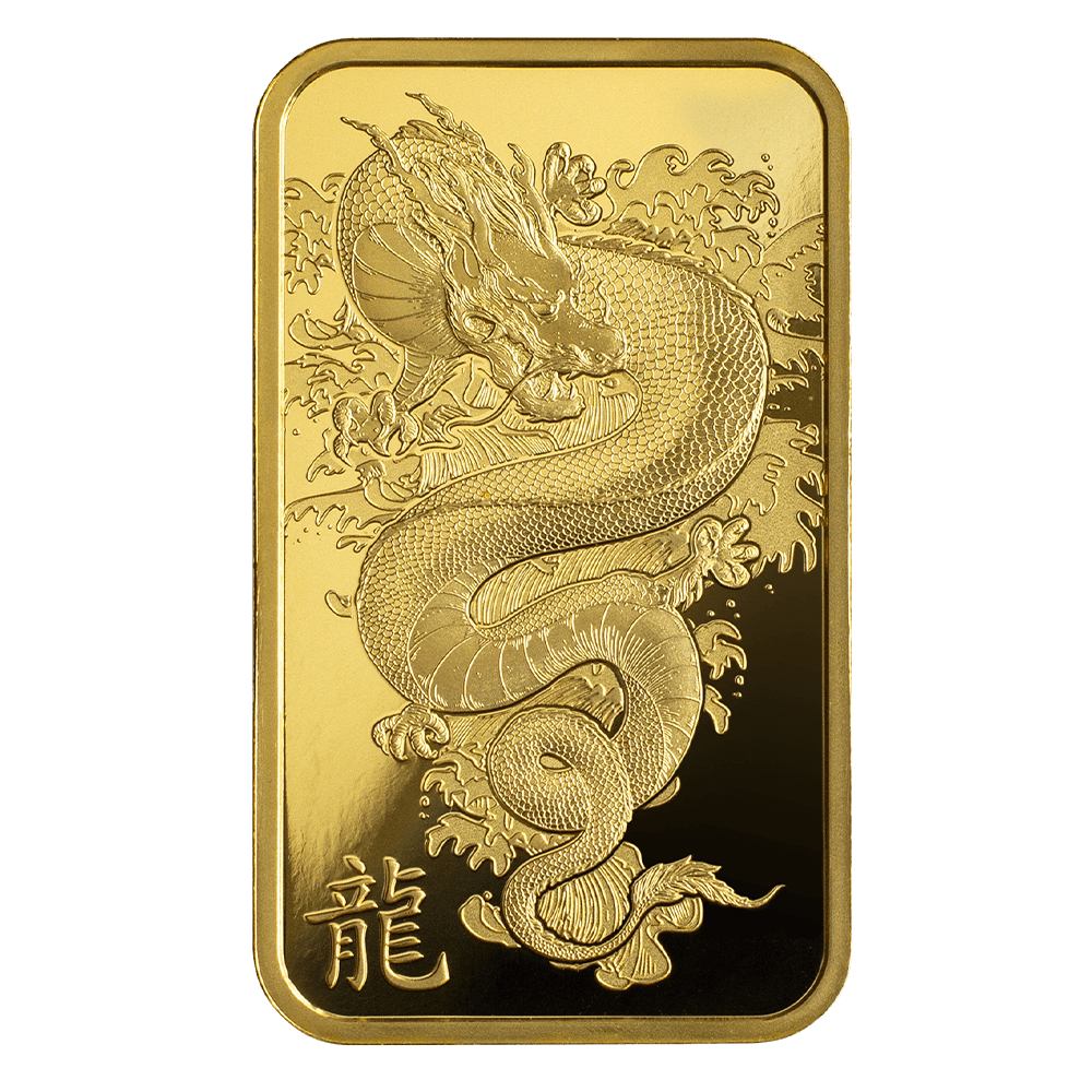 1oz PAMP 2024 Year of the Dragon - Legend of the Azure Dragon 1oz Gold Bar