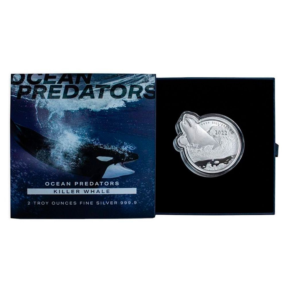 2020 2oz Silver $5 Solomon Islands PAMP Killer Whale - Ocean Predators 3