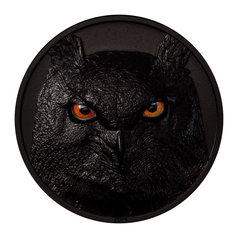 2021 2oz B.H Mayer Silver UHR Coloured - Eagle Owl