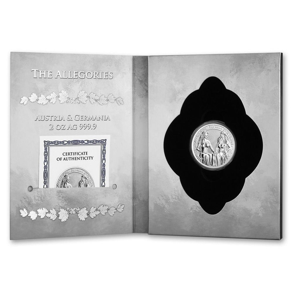 2021 1oz Allegories .9999 Fine Silver - Germania Mint Package 4