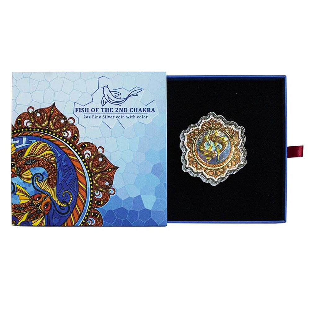 2021 Fish of the 2nd Chakra 2oz Silver Coin PAMP SUISSE
