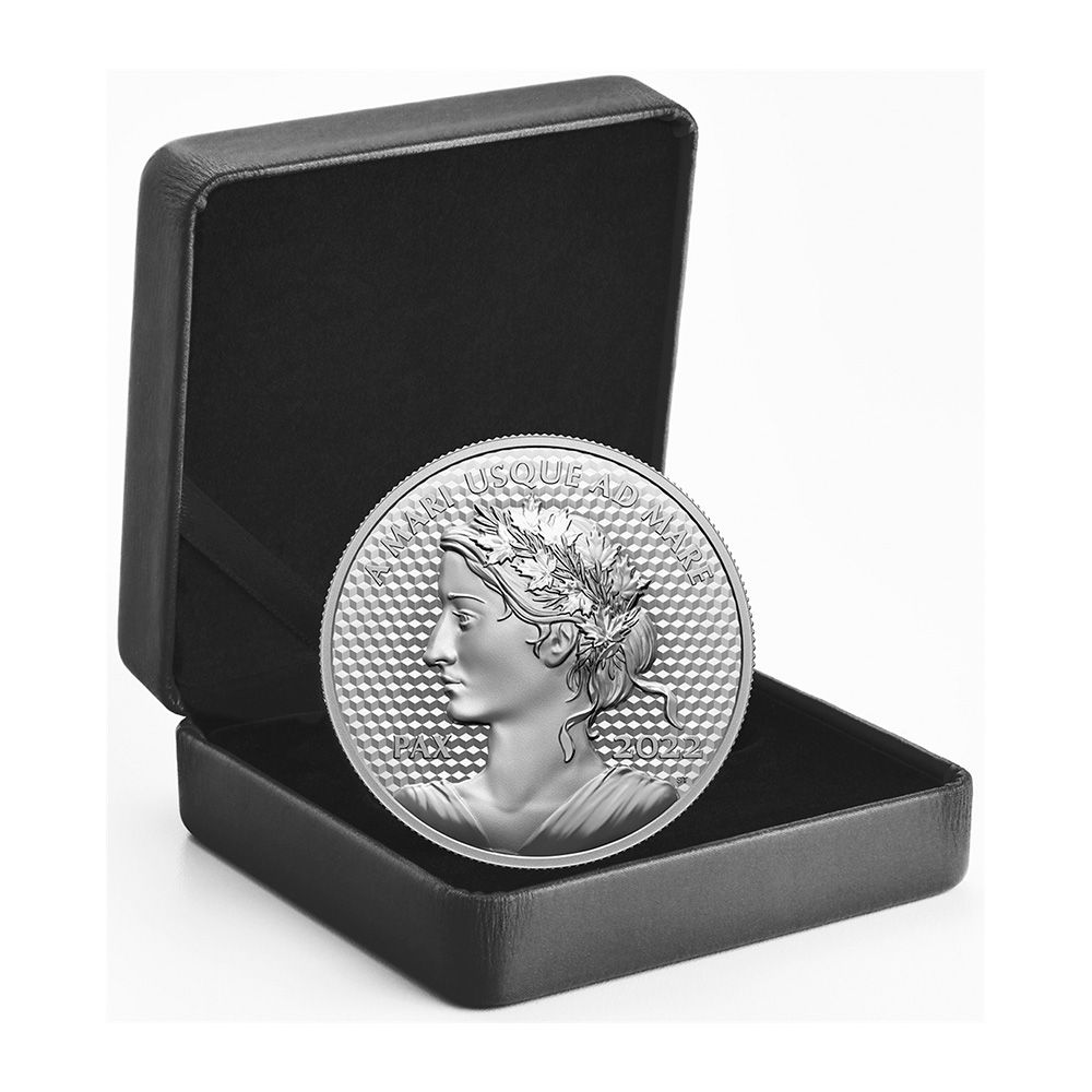 2022 Canada 5 oz Pure Silver $5 Peace Dollar Ultra High Relief Coin - RCM