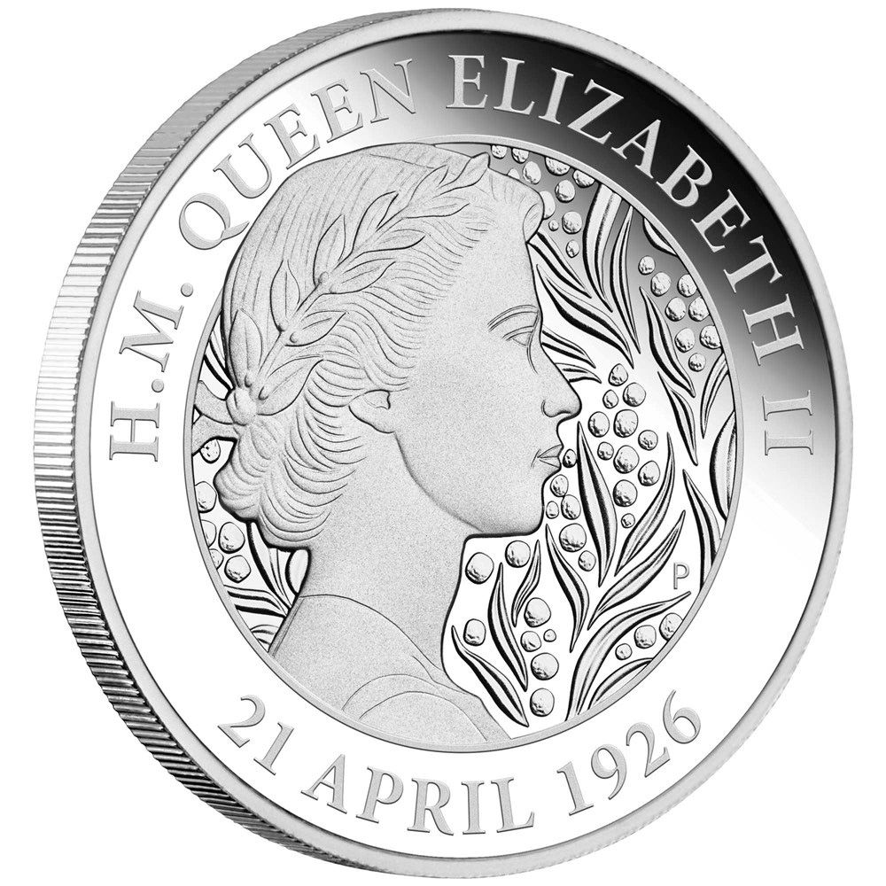 2021 Perth Mint - Her Majesty Queen Elizabeth II 95th Birthday - 1oz Silver Proof Coin side 2