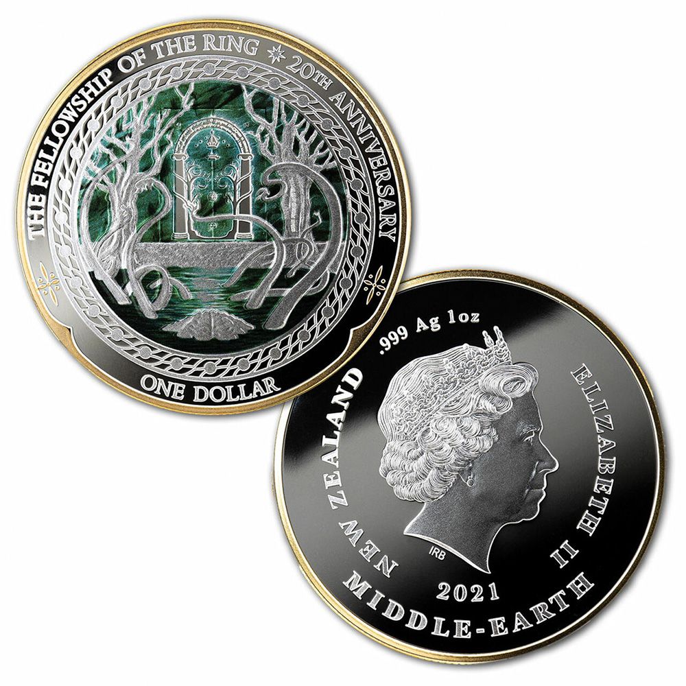 2021 LOTR 20th Anniversary Silver 3 x 1oz Coin Set - Quest of the Rin-3