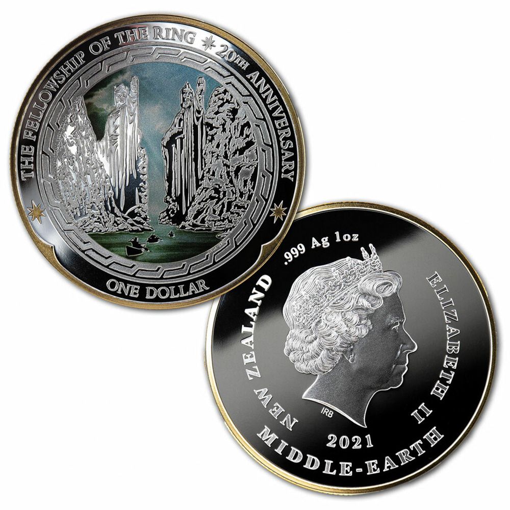 2021 LOTR 20th Anniversary Silver 3 x 1oz Coin Set - Quest of the Rin-4