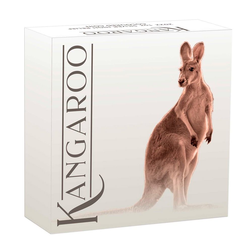 2022 Perth Mint Australian kangaroo 1oz High Relief Coloured Coin 3