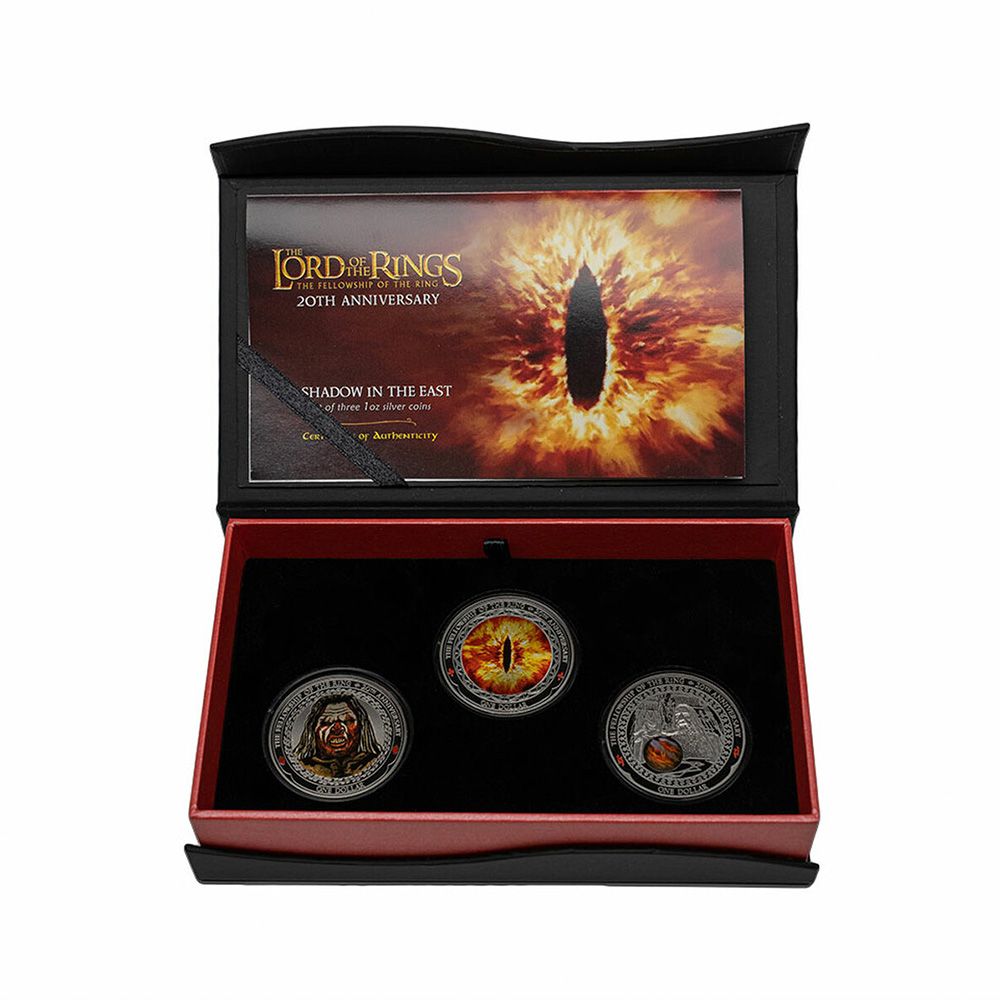 2021 LOTR 20th Anniversary Silver 3 x 1oz Coin Set - Shadow in the East 2
