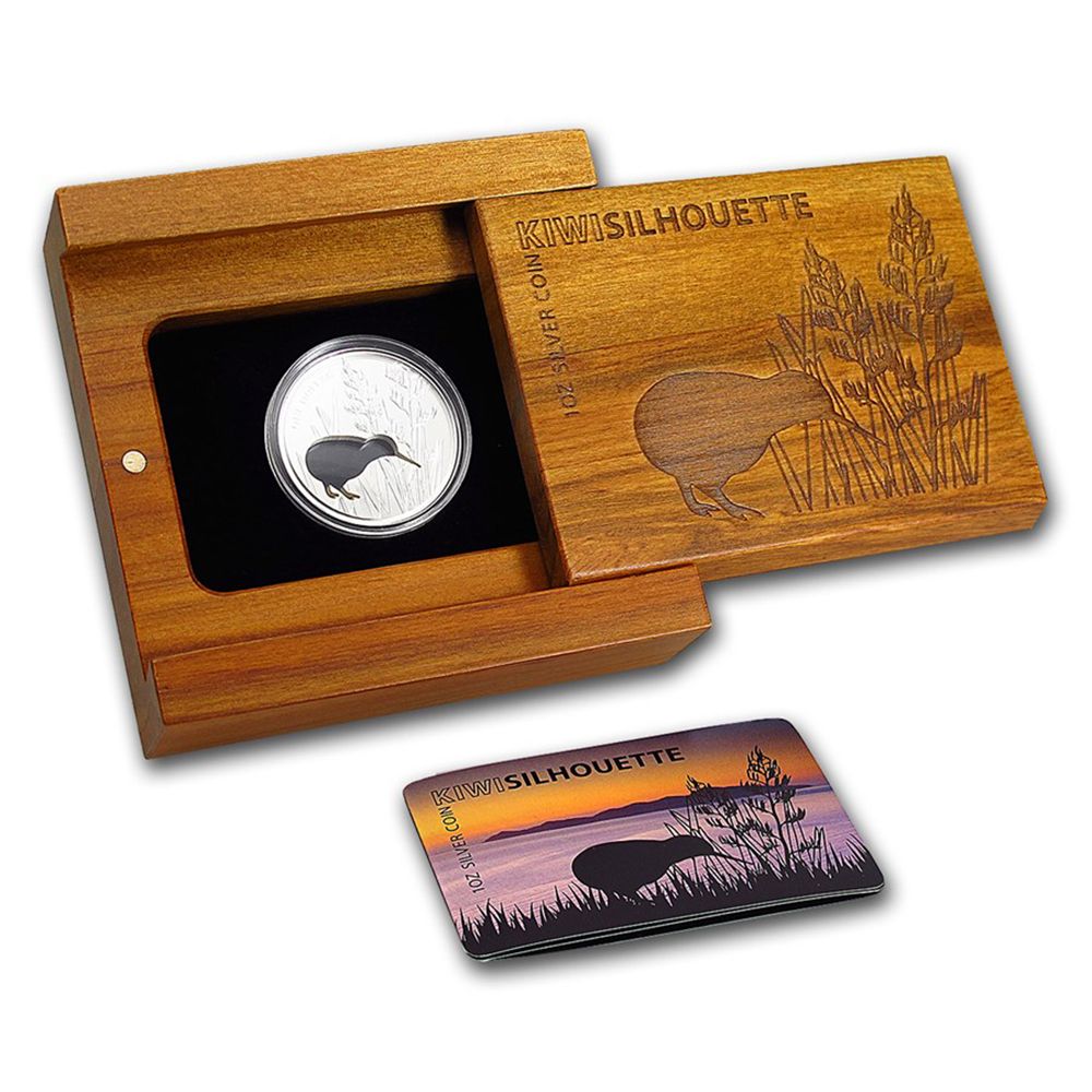 Silver 1oz Kiwi Silhouette Proof Coin-3